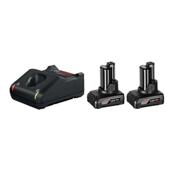 Conjunto 2 Baterias 12V 6.0Ah e Carregador BOSCH