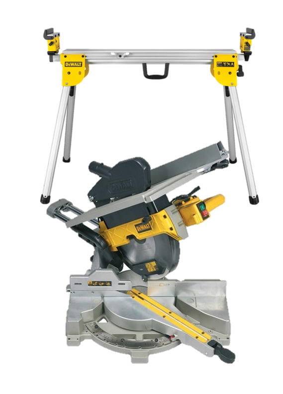 Serra de Esquadria com Mesa Superior Telescópica D27112 + Bancada DE7023 DEWALT