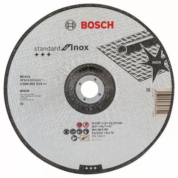 Disco de corte curvo 230mm Standard for Inox BOSCH