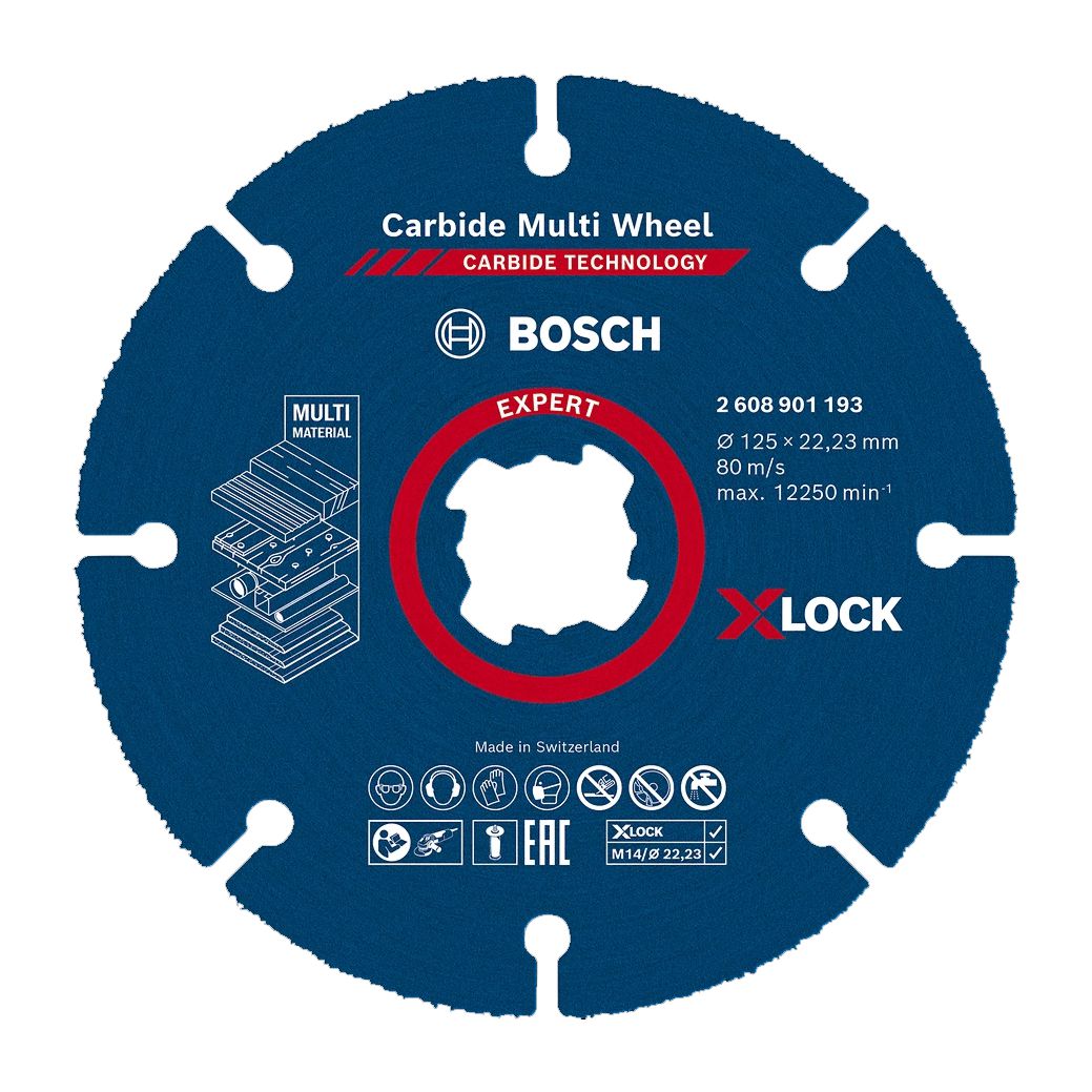 Disco corte X-LOCK 125mm para madeira/multimaterial EXPERT Carbide MultiWheel BOSCH