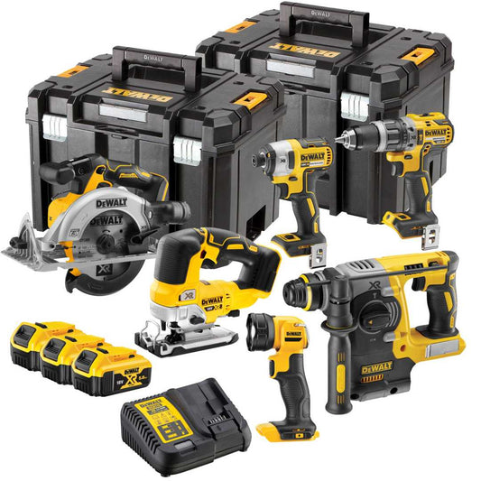 Kit 18V de 5 Máquinas sem escovas + Lanterna + 3 Baterias XR18V DCK690P3T DEWALT